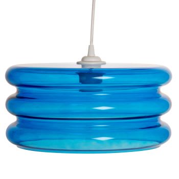 MANAE - Blauwe hanglamp van glas