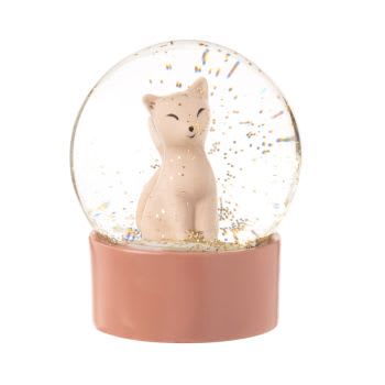 BLUSH - Bola de nieve con gato color rosa