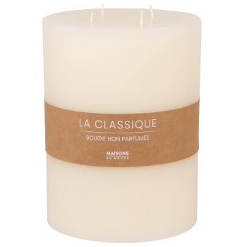 LES CLASSIQUES - Bougie cylindrique blanche H20