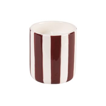 Raya - Bougie parfumée en céramique rouge et blanche