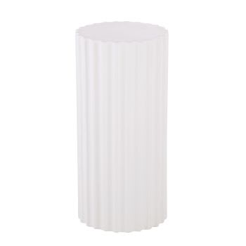 ACHILLE - Bout de canapé colonne blanc