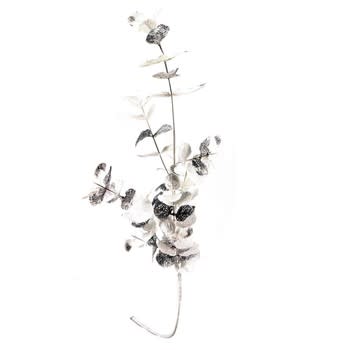 Branche artificielle eucalyptus blanc et argenté