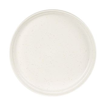 BRASILIA - Set van 6 - Wit dessertbord van gres met meerkleurig motief