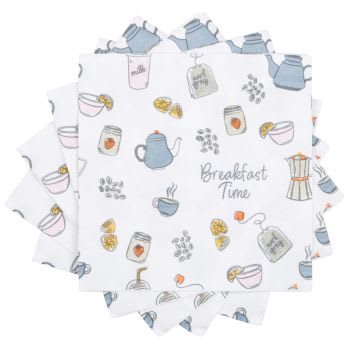 Caspari Les Jardins De Mysore Papierservietten - 20 Stück Cocktail Servietten