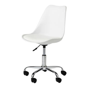 Bristol - White Desk Chair With Casters