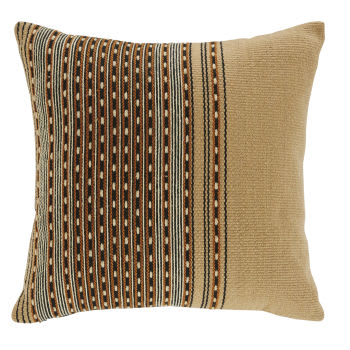 KILIFI - Bruin, ecru en zwart jacquard geweven kussen met print 45 x 45 cm