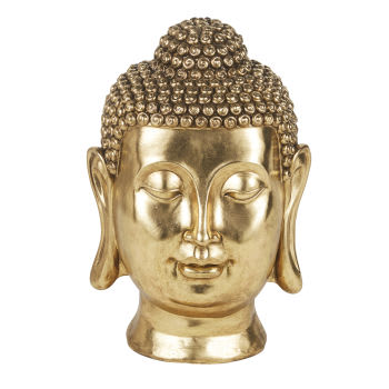 INDIA - Buddha-Figur aus goldfarbenem Polyresin, H60cm