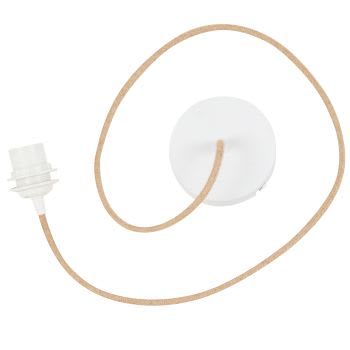 Câble pou suspension tressé beige L140