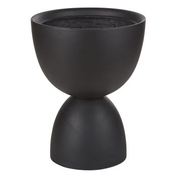 København - Cache-pot en fibre de verre noire H65