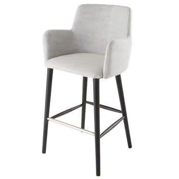 Doris Business - Cadeira alta profissional vintage efeito marmoreado cinzento-mesclado altura 110