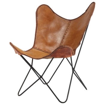 Santiago - Cadeira de couro cor camel