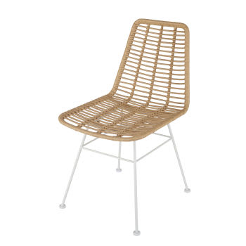 Selva BUSINESS - Cadeira de jardim profissional de resina e metal branco