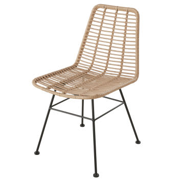 Selva BUSINESS - Cadeira de jardim profissional de resina e metal preto