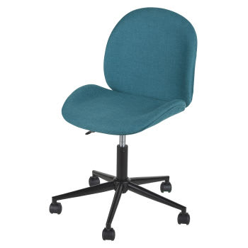 Tampico - Cadeira de secretária infantil regulável azul-esverdeada com rodas