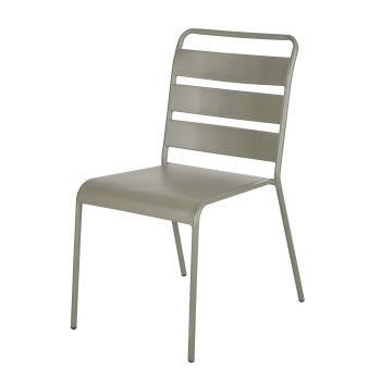 Belleville - Cadeira em metal verde-caqui