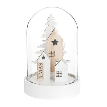 Campana de Navidad con decoración luminosa