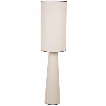 CANABASSAS - Stehlampe aus recyceltem beigem und schwarzem Polyester, H140cm