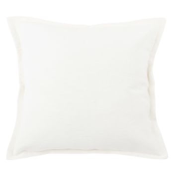 OLARIA - Capa de almofada em algodão reciclado texturizado branco 40x40