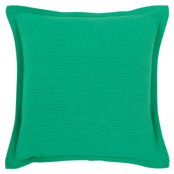 OLARIA - Capa de almofada em algodão reciclado texturizado verde 40x40