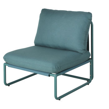 CARILO - Couchsessel für modulares Gartensofa in Blaugrün