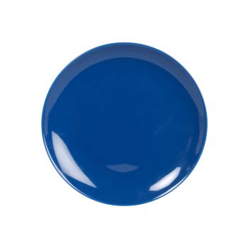 CARLA - Lot de 3 - Assiette à dessert en porcelaine bleue