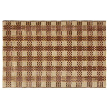 CARLOS - Teppich aus Polypropylen mit grafischem Muster, ecrufarben und braun, 120x180cm