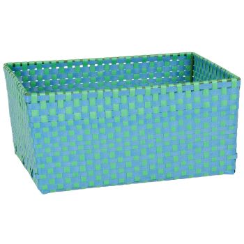 ALVORA - Cesta de almacenamiento para cocina verde y azul