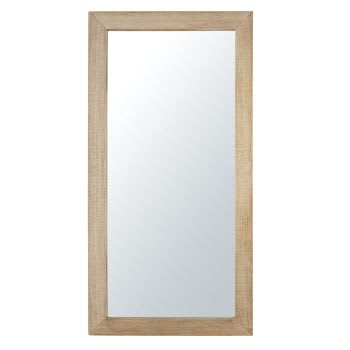 CEVENNES - Espelho em madeira de mangueira castanho-clara 90x180