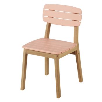 Mateo - Chaise de jardin enfant en bois d'acacia rose
