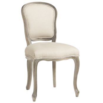 Versailles - Chaise en lin coloris lin