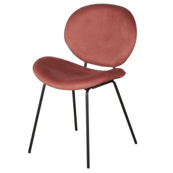 Luna - Chaise en velours brun