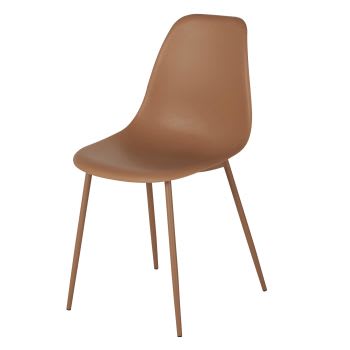 Clyde - Chaise style scandinave orange de Sienne