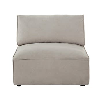 Malo - Chauffeuse per divano componibile beige in tessuto