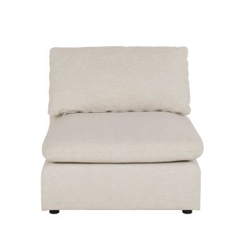 Chauffeuse per divano componibile in tessuto riciclato beige