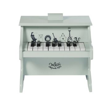 ANTWERP - Children's sea green piano with black printed animals