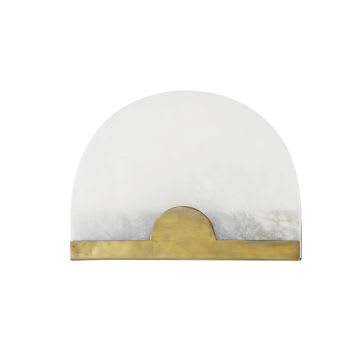 CLASSICO - Candeeiro de parede em alabastro e metal dourado com efeito latão envelhecido