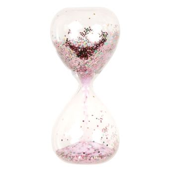 Clessidra in vetro altezza 13cm SABBIA COLORATA IN VARI COLORI A SCELTA
