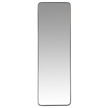 CLIFTON - Specchio in metallo nero, 39x129 cm
