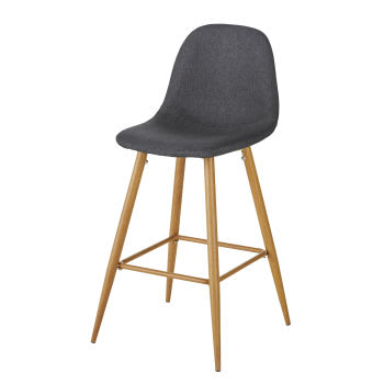 Clyde - Cadeira de estilo escandinavo cinzento-antracite H66