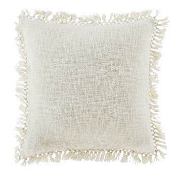 CASTELLU - Cojín de lino y algodón crudo, 45x45