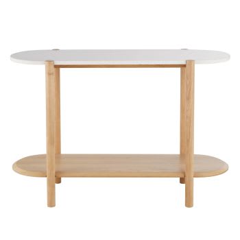 Polari - Console avec plateau en terrazzo blanc