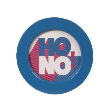 HONO - Lotto di 2 - Cornice foto rotonda blu 10x10 cm