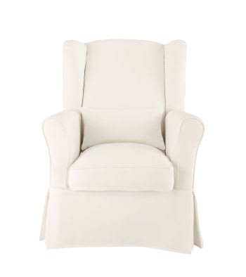 Eysa F616081 Housse De Fauteuil Coton Lin 80-120 Cm Beige/Brown Zigzag - Protection Universelle
