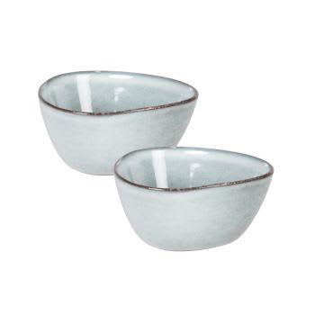 ONGAKU - Lot de 3 - Coupelle en céramique bleu gris H4