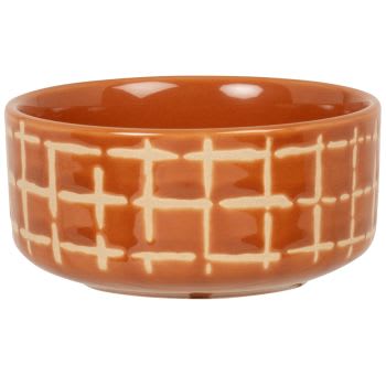 Plat de présentation céramique artisanale rouge 19 cm