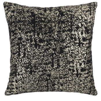 Diamondra - Coussin en coton effet natté éclats dorés 45x45