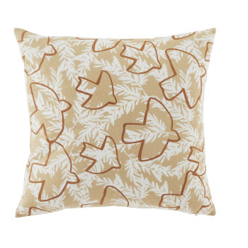 Petit Coussin En Soie Jaune Avec Blason Brodé (couronne) – État D'usage