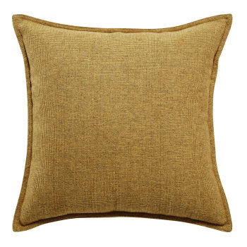 Chenille - Coussin jaune ocre 45x45