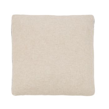 BERJA - Coussin tissé beige 45x45