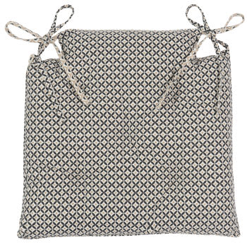 Coppia 2 Cuscini Per Sedie Cucina | Coprisedia Con Laccetti E Volant | Stampa Cuore | Colore Beige - Foto 13